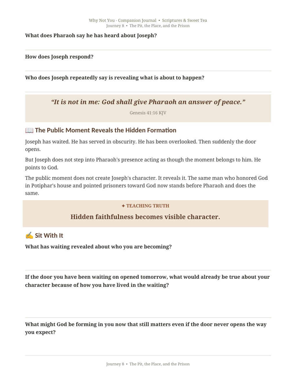Journey 8: The Pit, the Place, and the Prison page 13