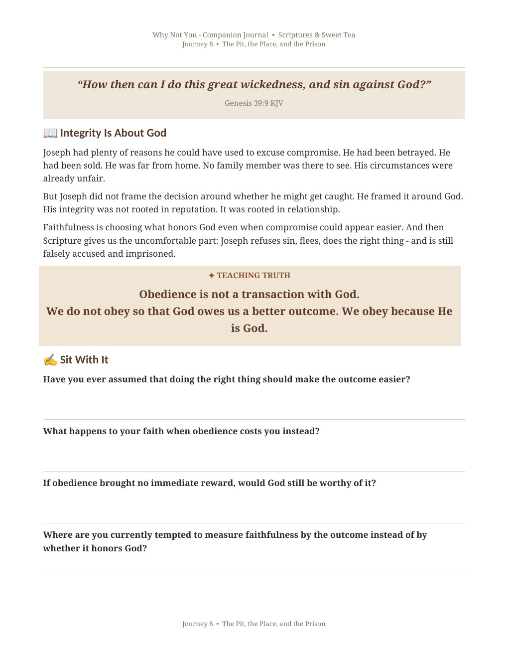 Journey 8: The Pit, the Place, and the Prison page 8